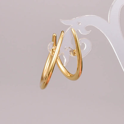 Heart Plating 304 Stainless Steel Titanium Steel No Inlaid 18K Gold Plated Earrings