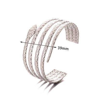 Exaggerated Circle 304 Stainless Steel Wide Bracelet In Bulk