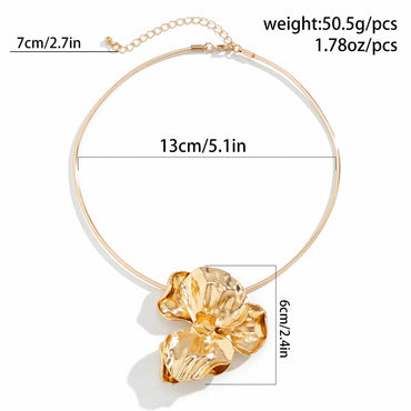 Exaggerated Classic Style Flower Alloy Iron Women's Necklace