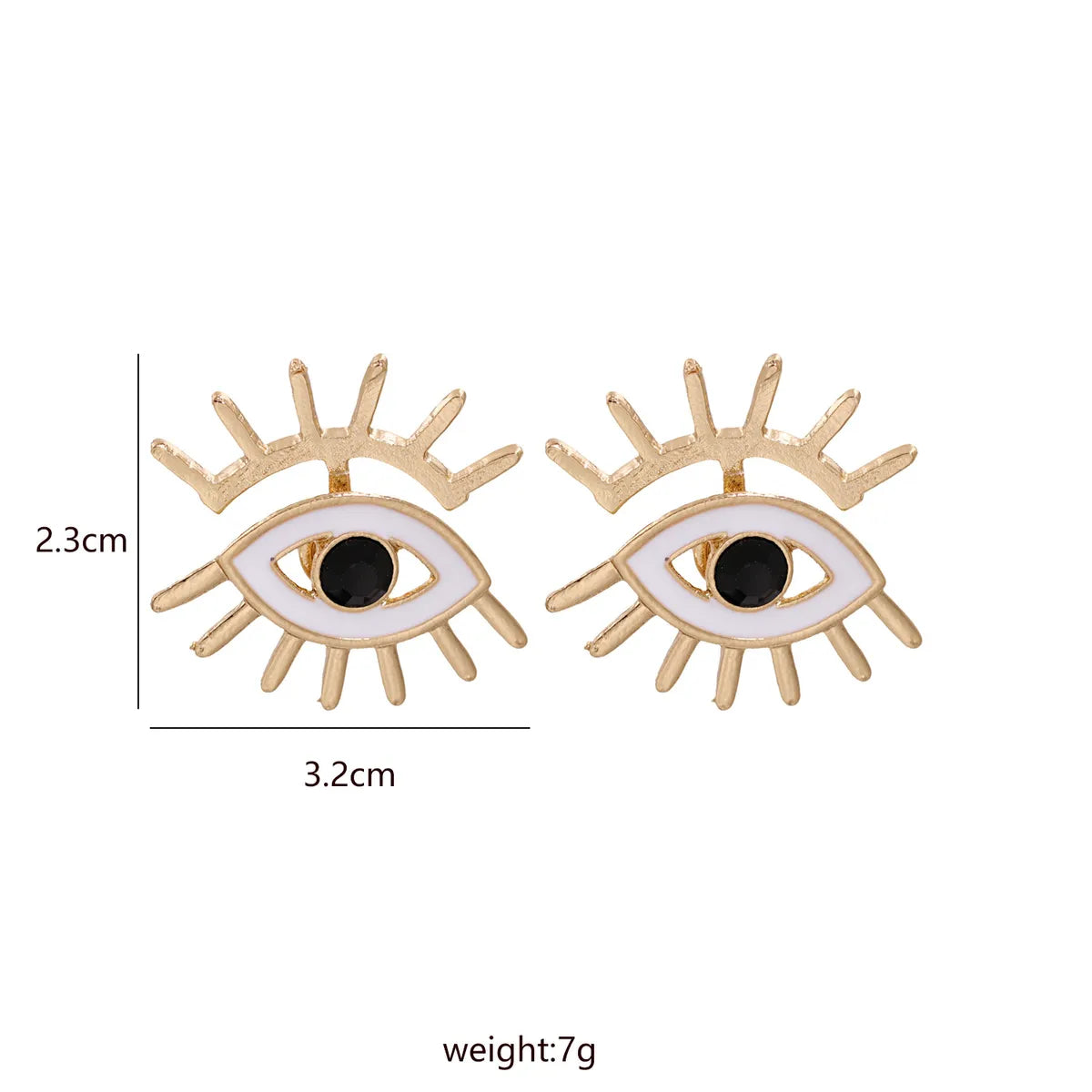 Fashion Eye Plating Alloy Acrylic Earrings Ear Studs