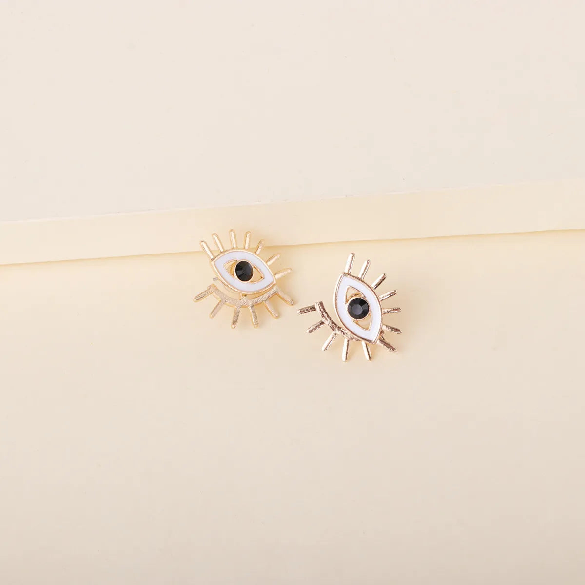 Fashion Eye Plating Alloy Acrylic Earrings Ear Studs