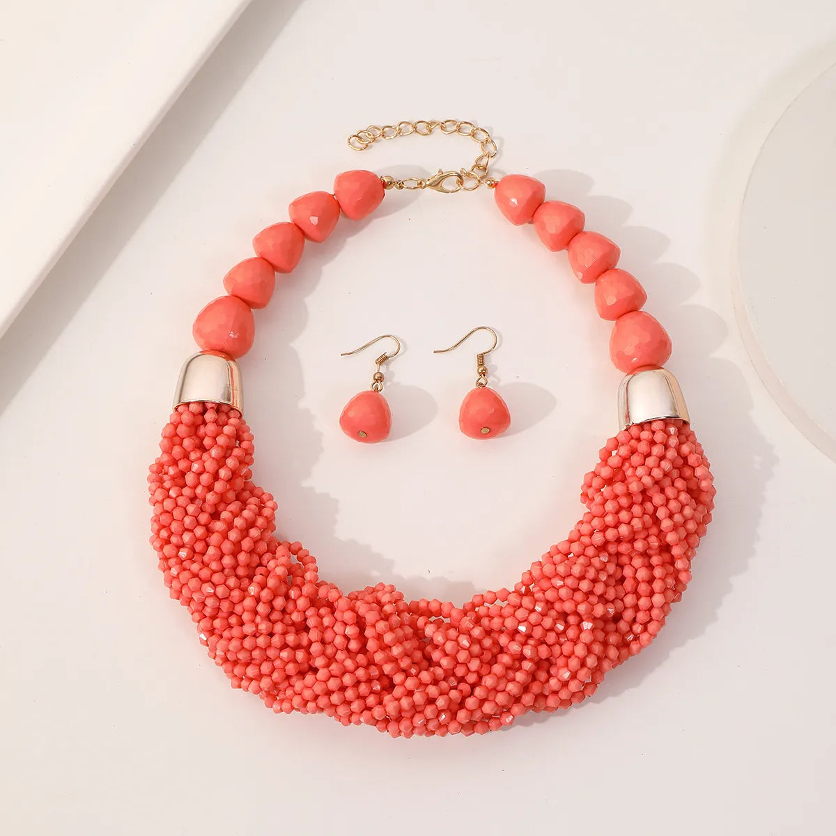 Exaggerated Ethnic Style Bohemian Circle Arylic Seed Bead Beaded Women'S Jewelry Set