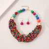 Exaggerated Ethnic Style Bohemian Circle Arylic Seed Bead Beaded Women'S Jewelry Set