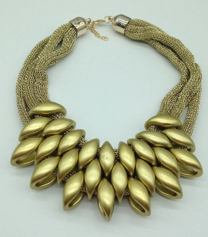 Exaggerated Ethnic Style Rhombus CCB Wholesale Necklace