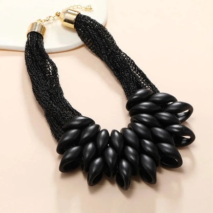 Exaggerated Ethnic Style Rhombus CCB Wholesale Necklace