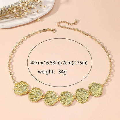 Exaggerated Flower Shell Zinc Alloy Wholesale