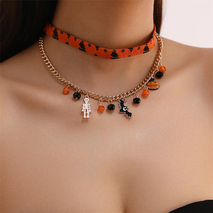 Exaggerated Funny Halloween Pattern Alloy Halloween Women's Layered Necklaces