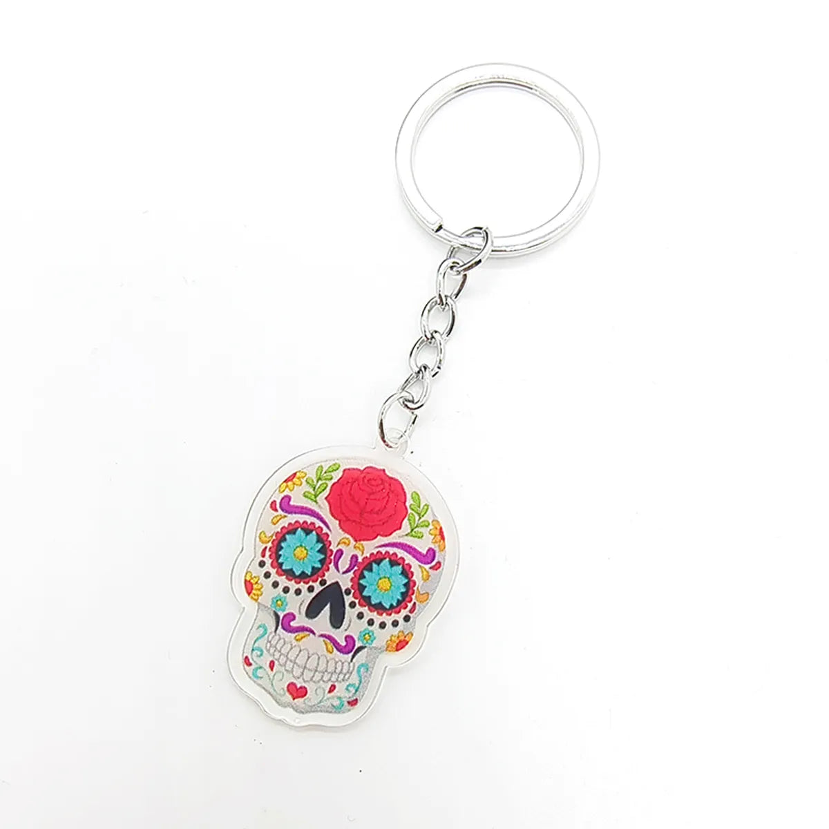 Exaggerated Funny Skull Arylic Alloy Halloween Bag Pendant Keychain