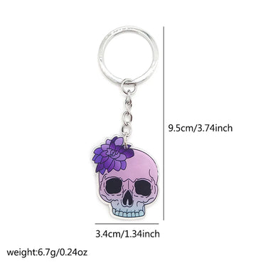 Exaggerated Funny Skull Arylic Alloy Halloween Bag Pendant Keychain