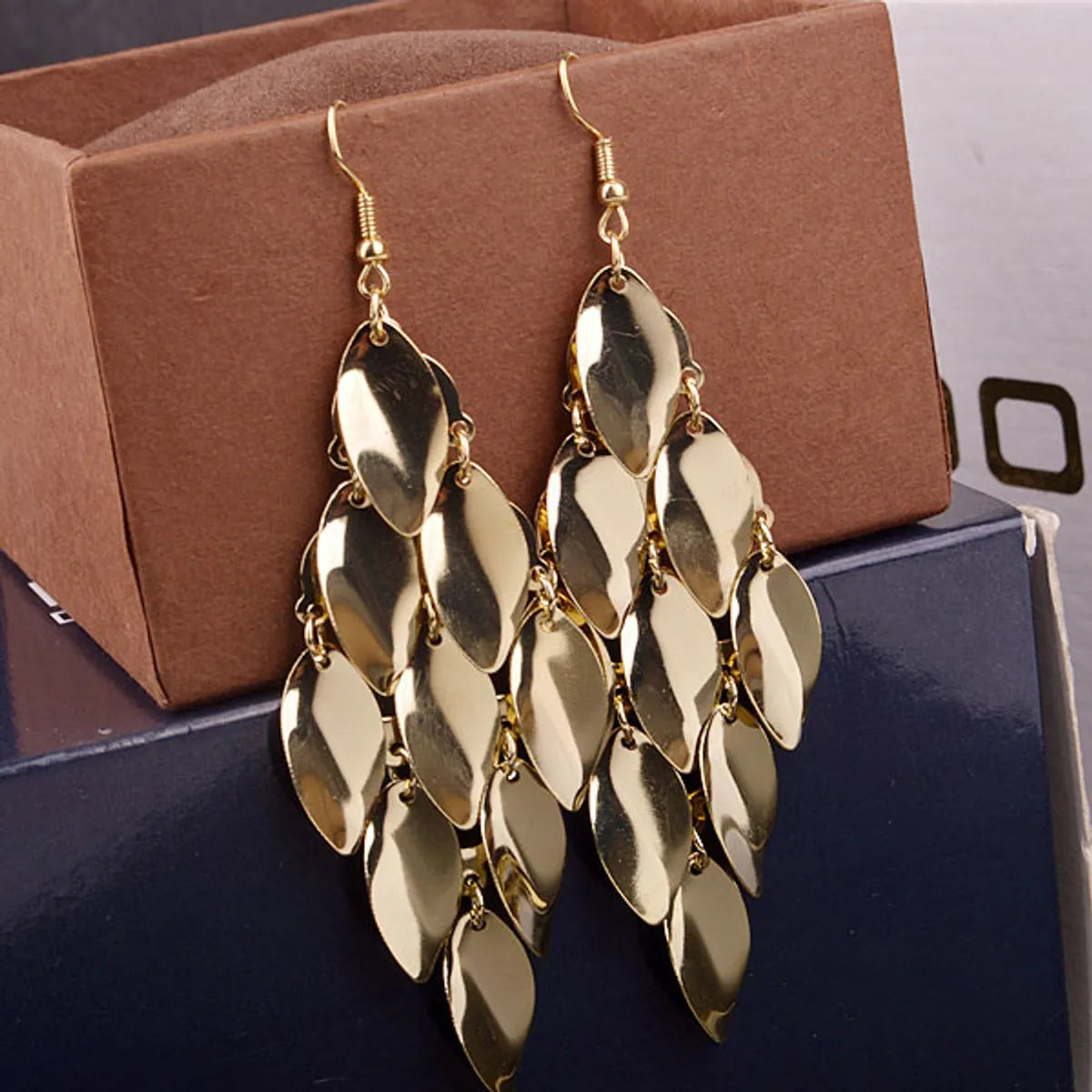 Exaggerated Geometric Alloy Plating Women's Earrings 1 Pair