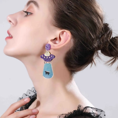 Exaggerated Geometric Arylic Women'S Drop Earrings