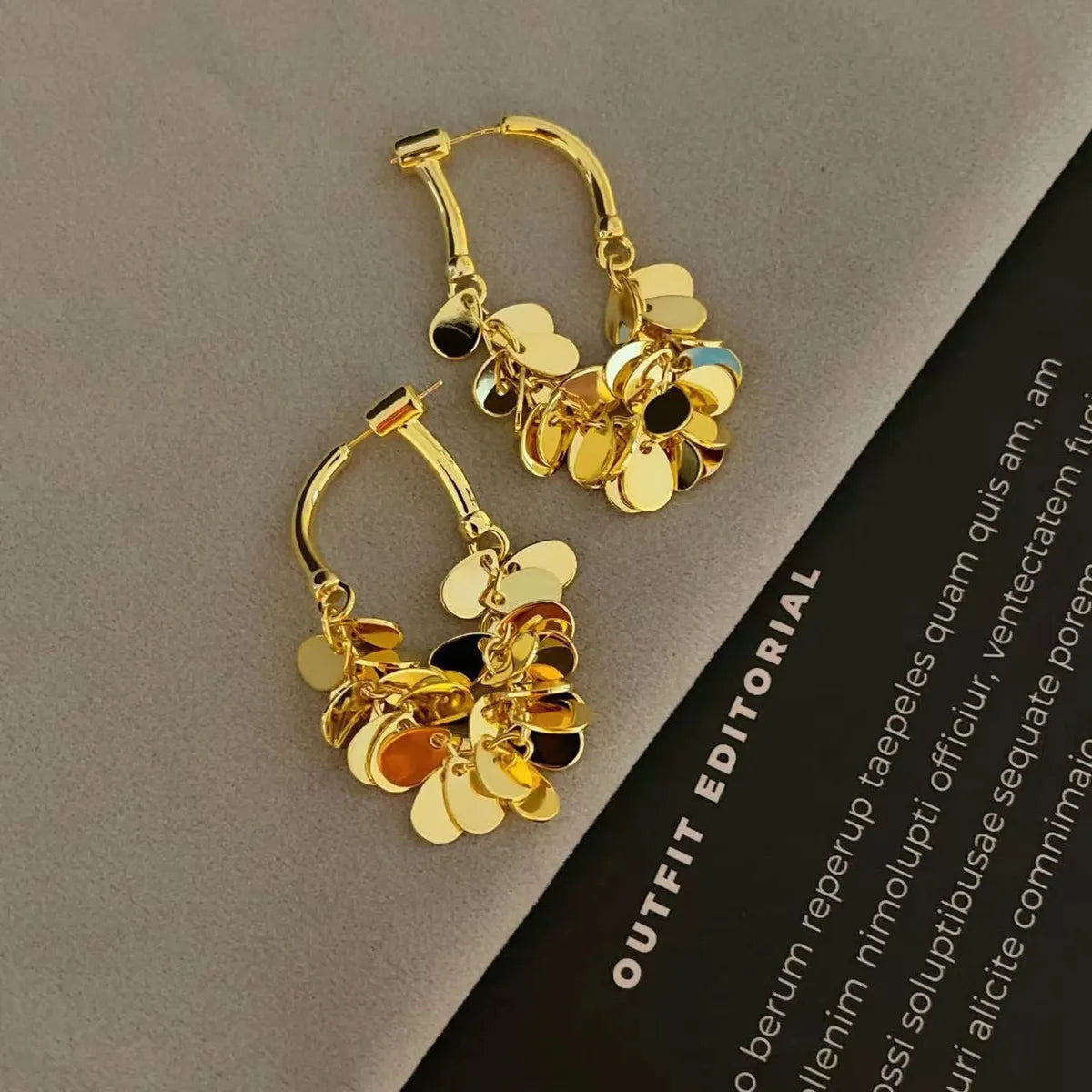 Exaggerated Geometric Metal Plating Women's Earrings