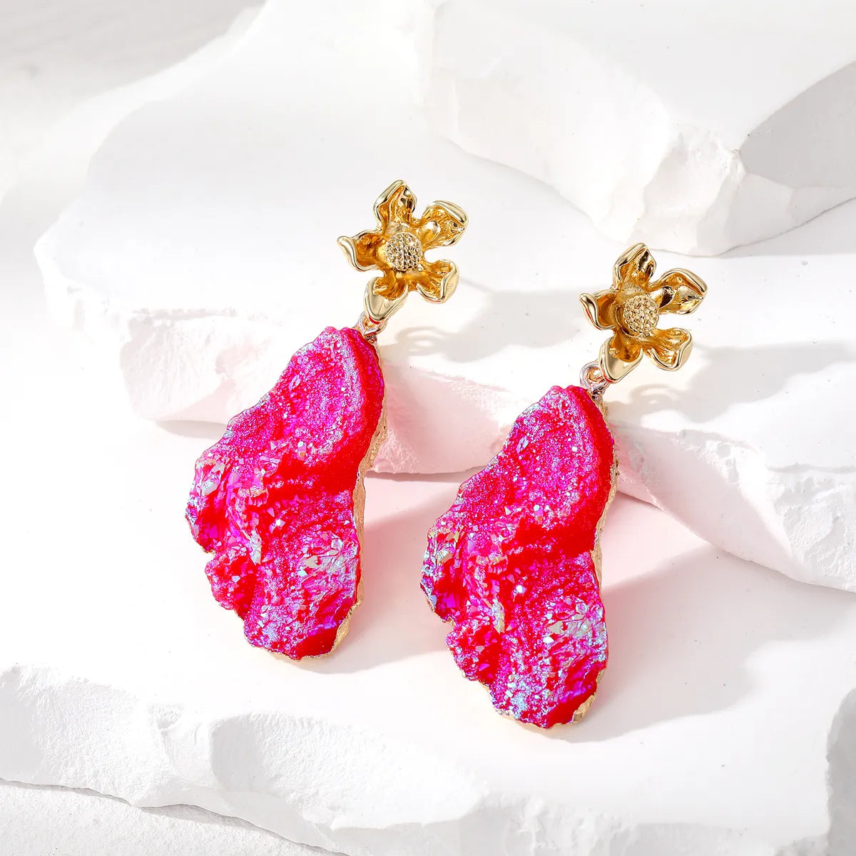 Exaggerated Geometric Resin Women'S Drop Earrings 1 Pair