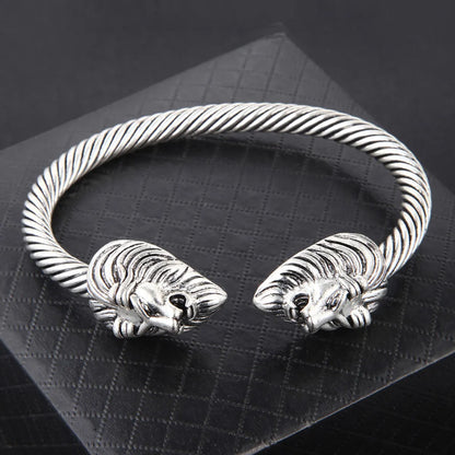 Exaggerated Lion Alloy Plating Men'S Bangle