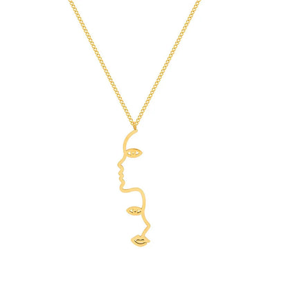 Wholesale Jewelry Fashion Geometric 304 Stainless Steel 18K Gold Plated Plating Necklace