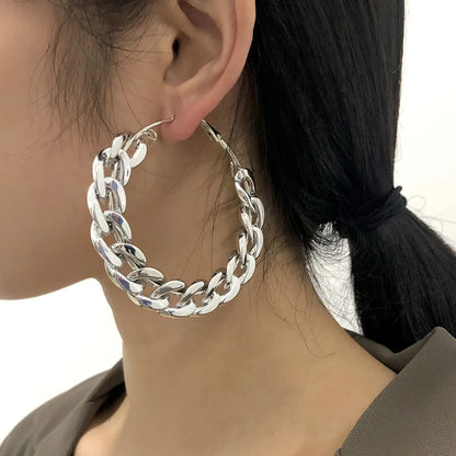 Exaggerated Punk Big Circle Earrings