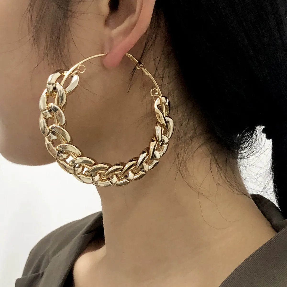 Exaggerated Punk Big Circle Earrings