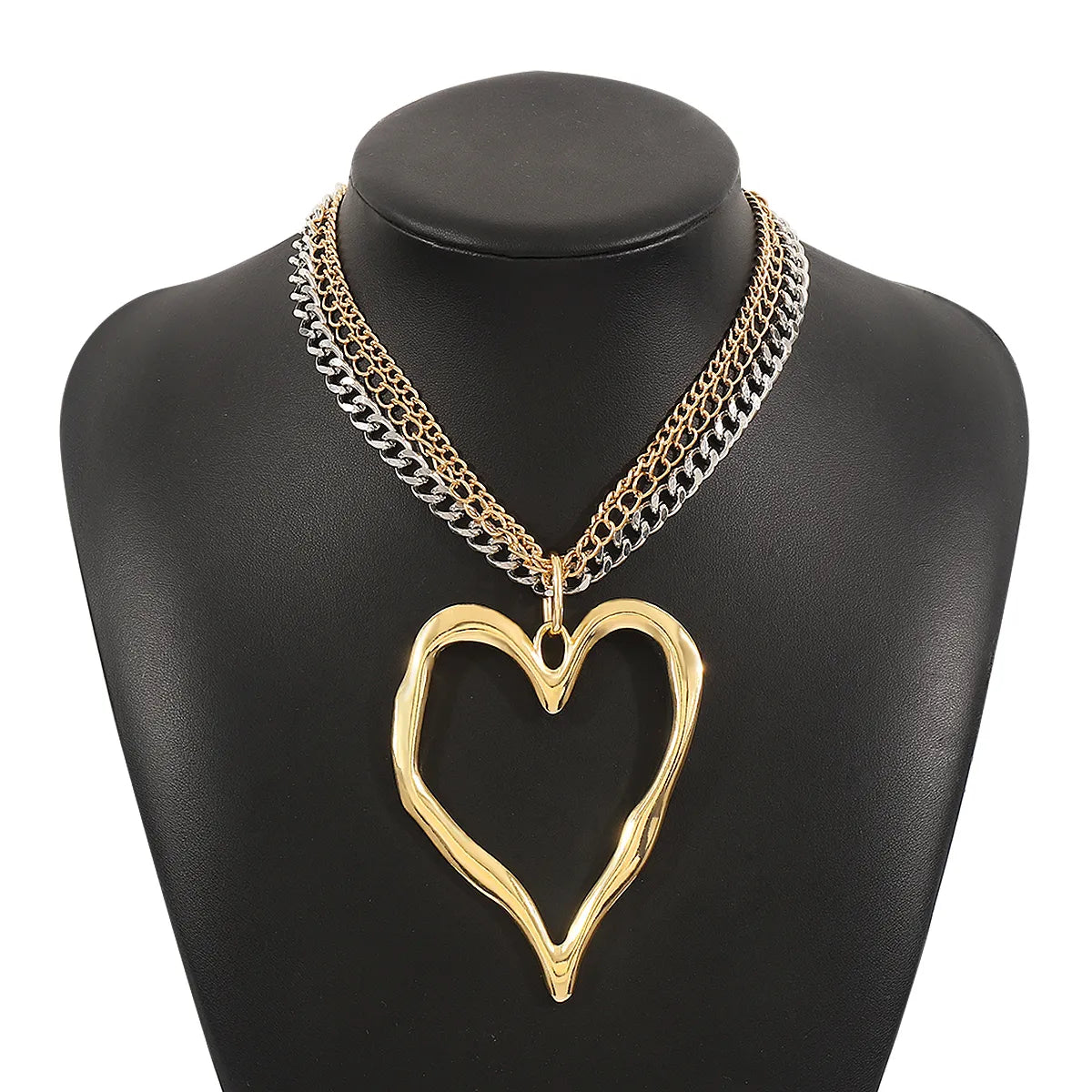 Exaggerated Punk Heart Shape Alloy Wholesale Pendant Necklace