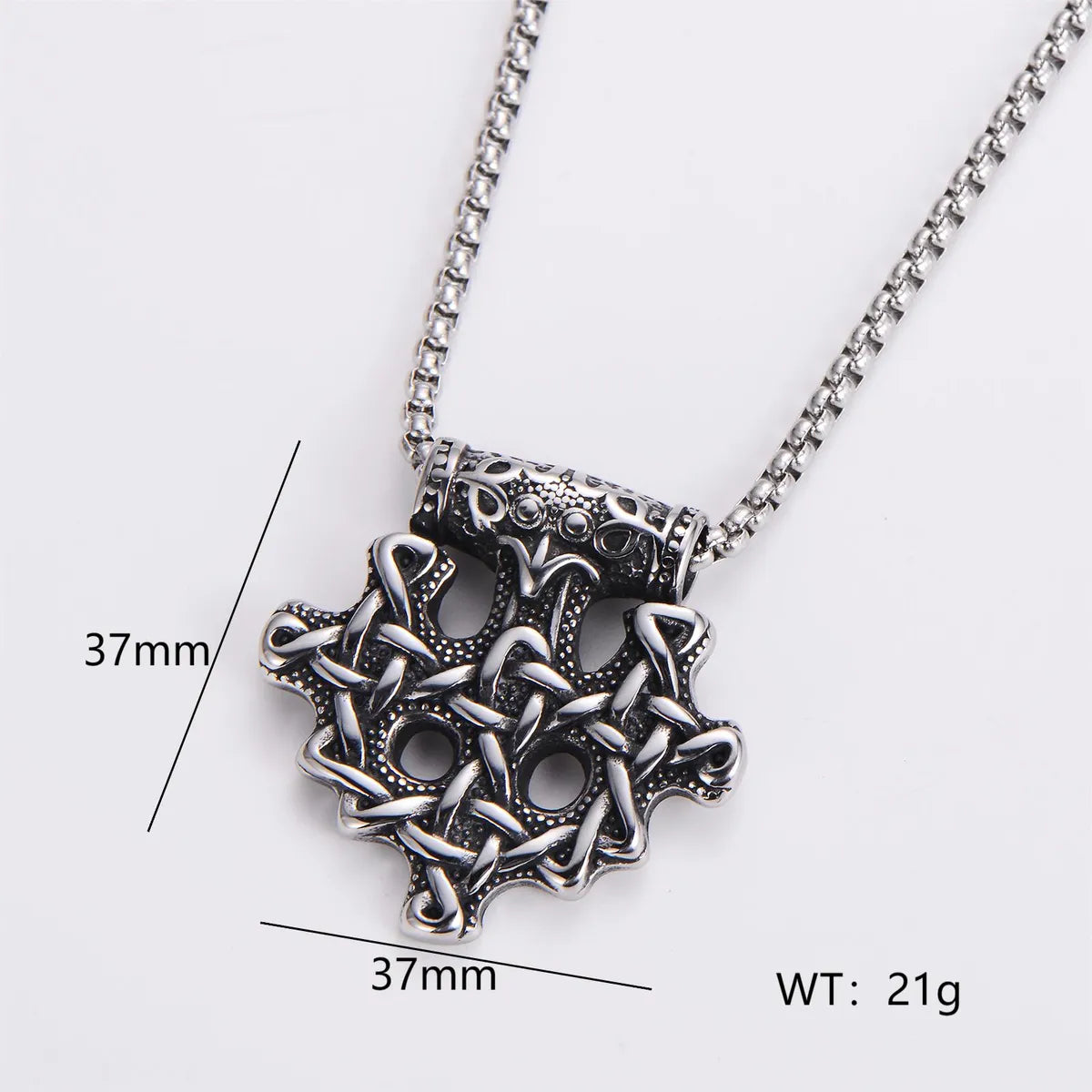 Exaggerated Punk Human Geometric Cross 304 Stainless Steel Polishing No Inlaid Men'S Pendant Necklace