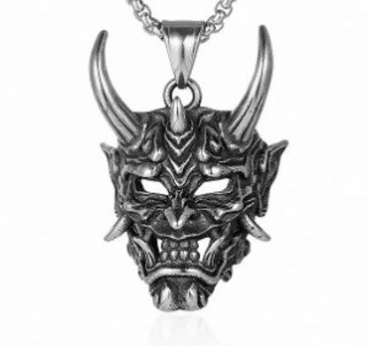 Exaggerated Punk Mask Stainless Steel Alloy Plating Hollow Out Unisex Pendant Necklace Long Necklace Necklace Pendant