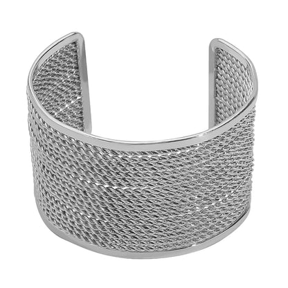 Exaggerated Punk Solid Color Iron Wholesale Bangle