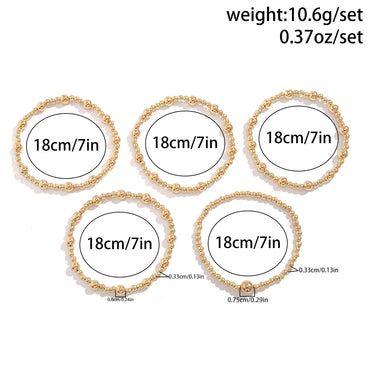 Exaggerated Simple Style Classic Style Geometric Round Solid Color CCB Women'S Bracelets