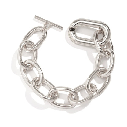 Exaggerated Simple Style Classic Style Solid Color Ccb Alloy Aluminum Wholesale Bracelets