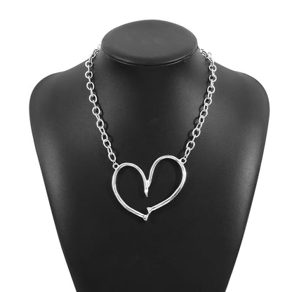 Exaggerated Simple Style Heart Shape Alloy Wholesale Necklace