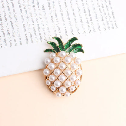 Exaggerated Simple Style Pine Alloy Inlay Pearl Women'S Brooches