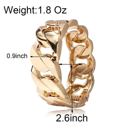 Exaggerated Simple Style Solid Color Alloy Wholesale Bangle