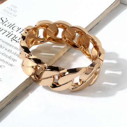 Exaggerated Simple Style Solid Color Alloy Wholesale Bangle