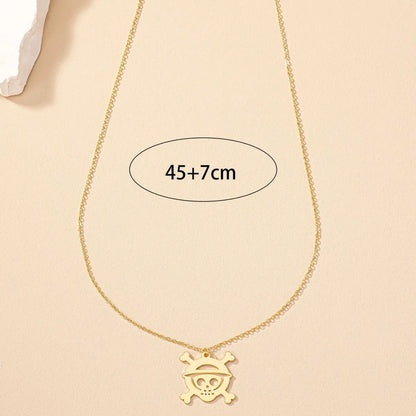 Exaggerated Skull Alloy Plating Women'S Pendant Necklace