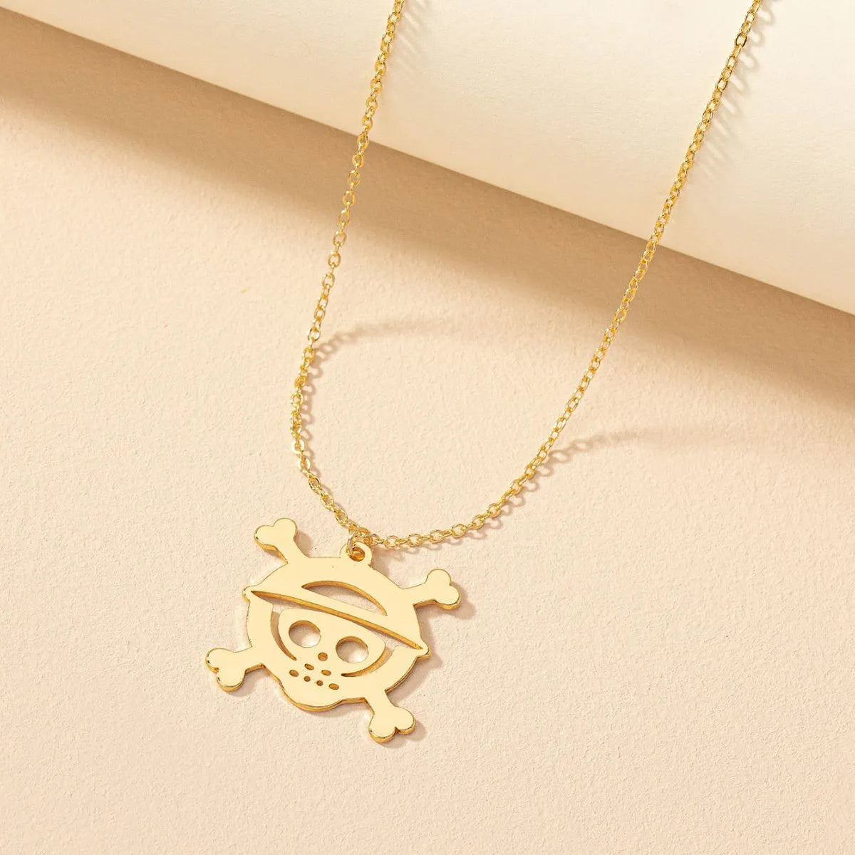 Exaggerated Skull Alloy Plating Women'S Pendant Necklace