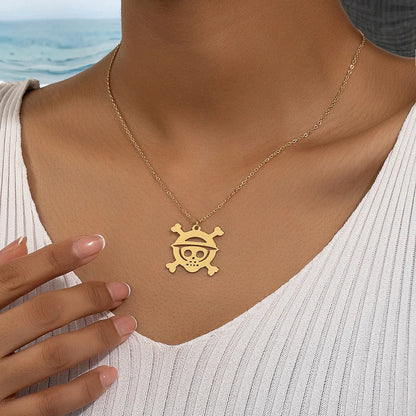 Exaggerated Skull Alloy Plating Women'S Pendant Necklace