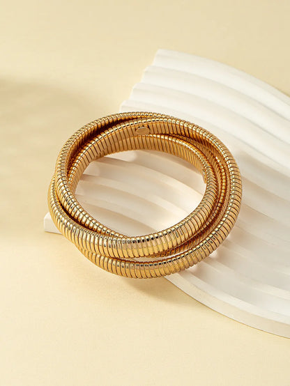 Exaggerated Solid Color Metal Wholesale Bangle