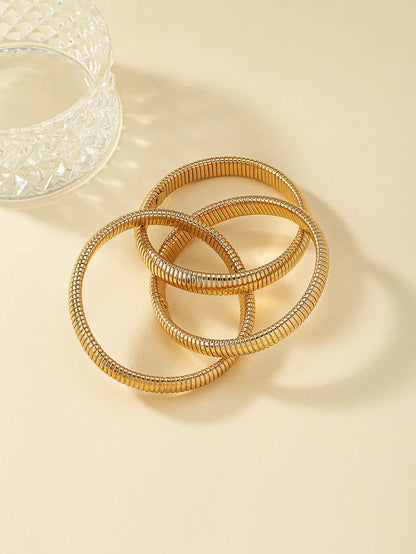 Exaggerated Solid Color Metal Wholesale Bangle