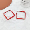 Exaggerated Square Alloy Stoving Varnish Earrings