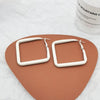 Exaggerated Square Alloy Stoving Varnish Earrings