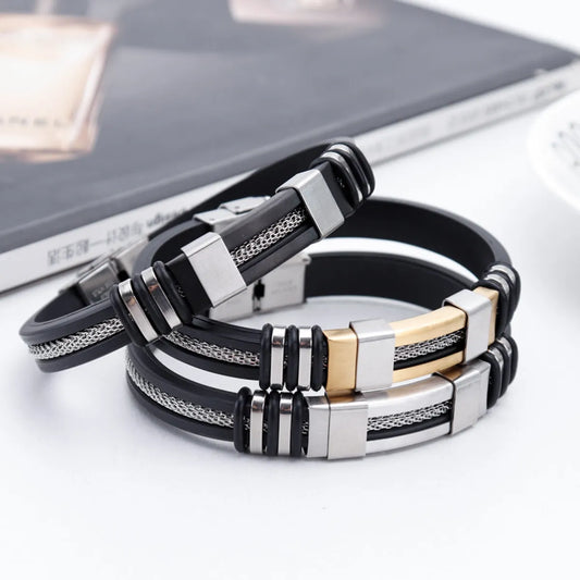 Exaggerated Square Titanium Steel Bangle 1 Piece