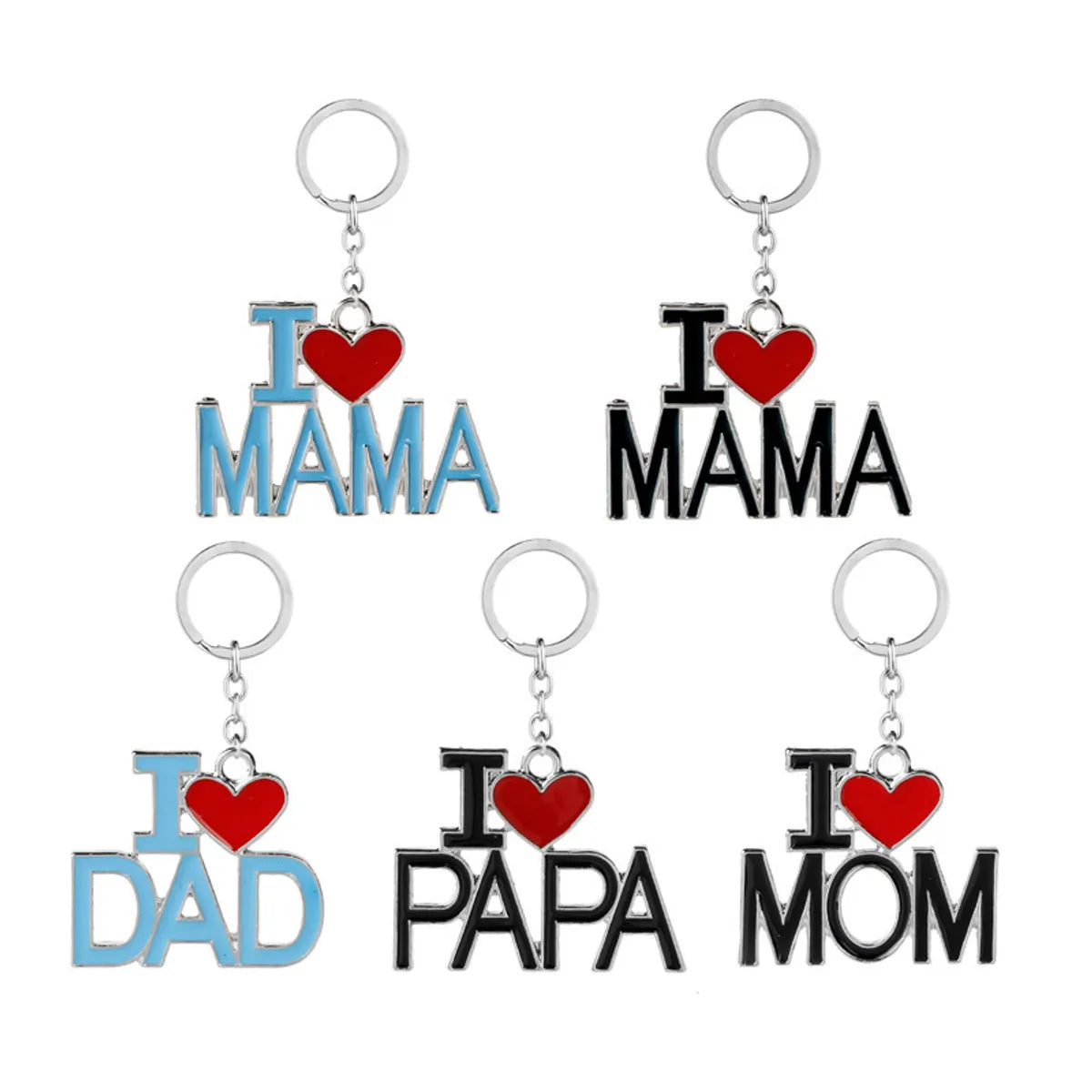 Explosion Metal Keychain Mother'S Day Father'S Day Christmas Gift Metal Crafts Gift Keychain Wholesale Nihaojewelry