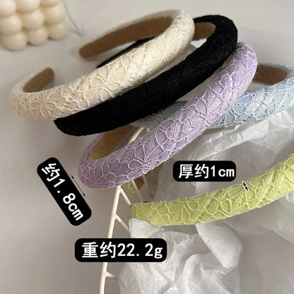 Fabric Hook Flower Sponge New Wide-Brimmed Sweet Hairband