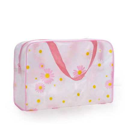 Factory Direct Transparent Printed Cosmetic Bag Portable Large Capacity Waterproof Pvc Storage Bag Men'S Portable Wash Bag