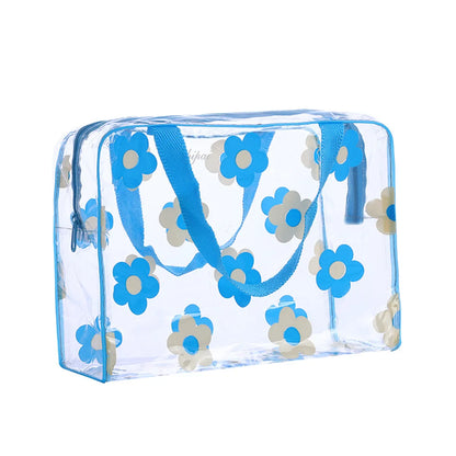 Factory Direct Transparent Printed Cosmetic Bag Portable Large Capacity Waterproof Pvc Storage Bag Men'S Portable Wash Bag