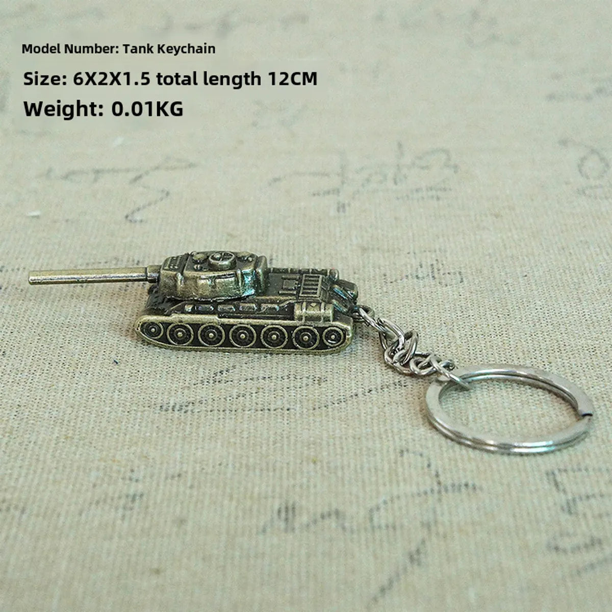 Factory Sales Metal Simulation Shell Pistol Tank Aircraft Hammer Bell Ear Spoon Keychain Uncle Souvenir