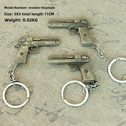 Factory Sales Metal Simulation Shell Pistol Tank Aircraft Hammer Bell Ear Spoon Keychain Uncle Souvenir