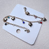 Fairy Style Cute Sweet Round Heart Shape Alloy Inlay Rhinestones Gold Plated Women'S Bracelets