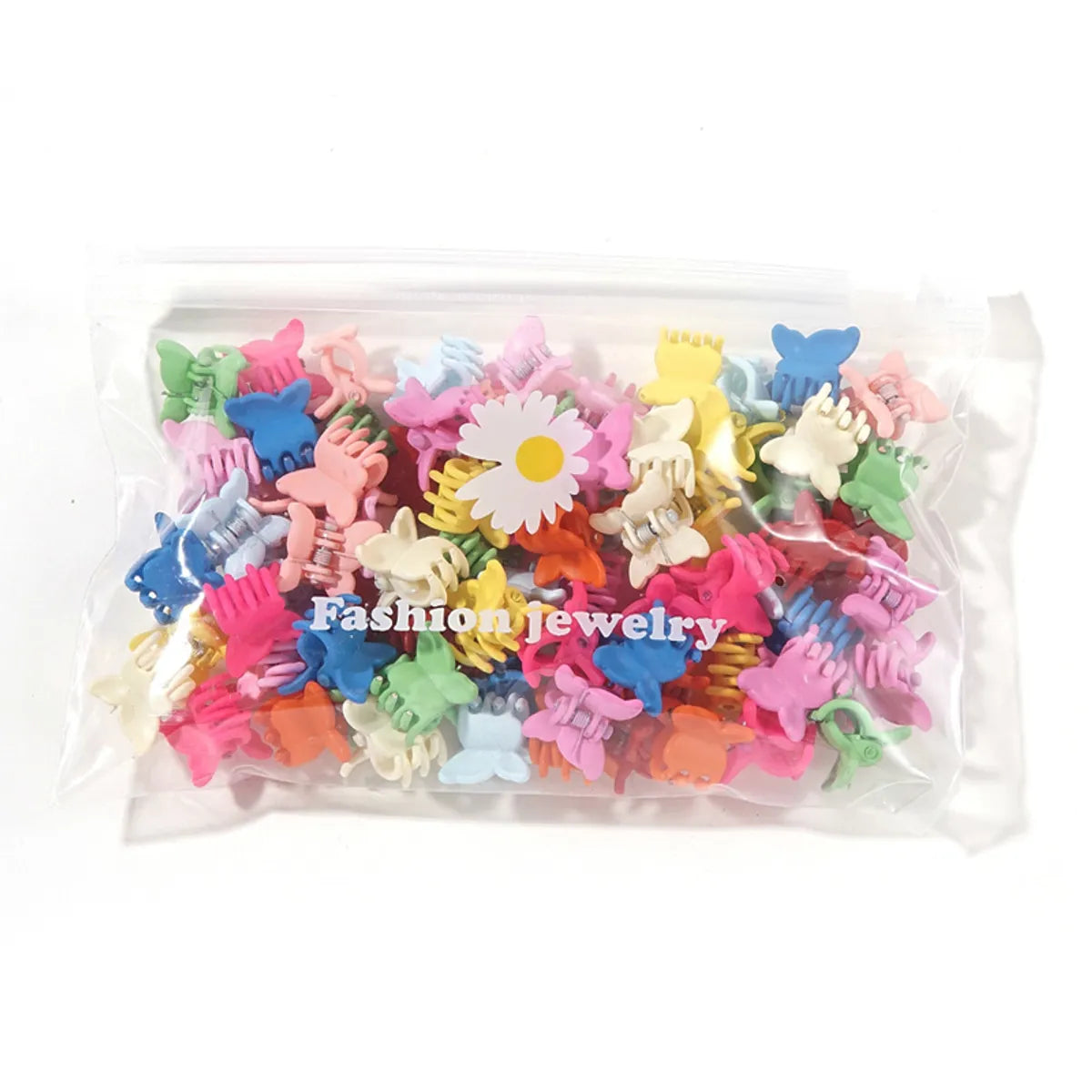 Women'S Fairy Style Cute Sweet Solid Color Plastic Spray Paint Hair Claws