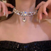 Fairy Style Elegant Lady Water Droplets Alloy Plating Inlay Rhinestones Women'S Choker