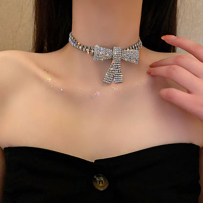 Fairy Style Elegant Lady Water Droplets Alloy Plating Inlay Rhinestones Women'S Choker