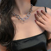 Fairy Style Elegant Lady Water Droplets Alloy Plating Inlay Rhinestones Women'S Choker